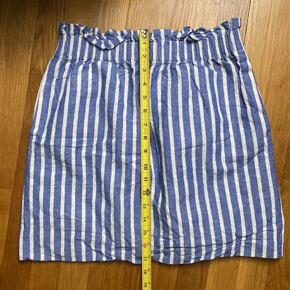 J. Crew Striped Linen Cotton Blend Skirt with Pockets Size 6 - Picture 6 of 6